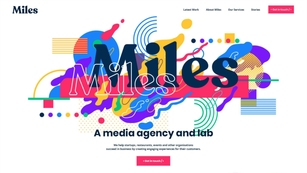 screenshot van de website van Miles