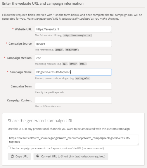 campaign utm builder google eresults toptools blogserie