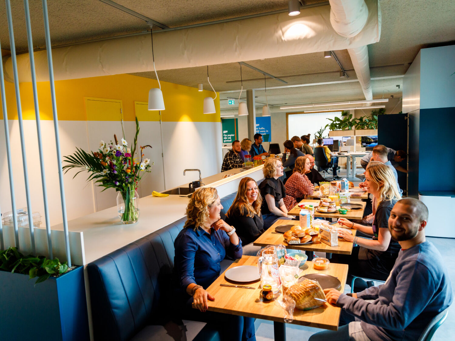 Het team van eResults aan de lunch